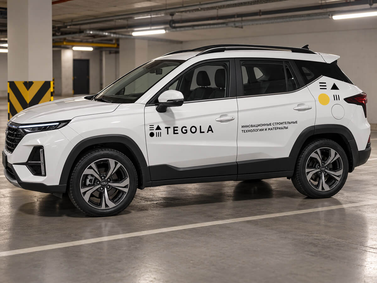 Процесс брендирования автомобиля Tegola
