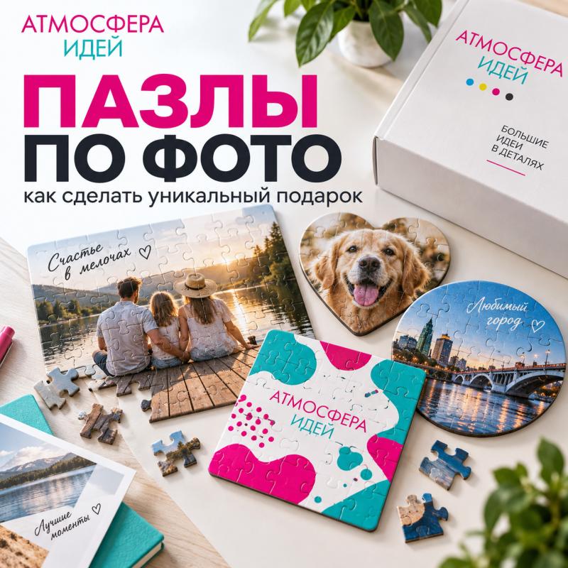 Пазлы по фото: как сделать уникальный подарок в Новосибирске