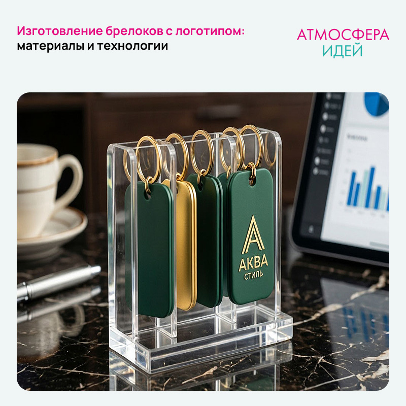 Брелоки с логотипом: материалы и технологии